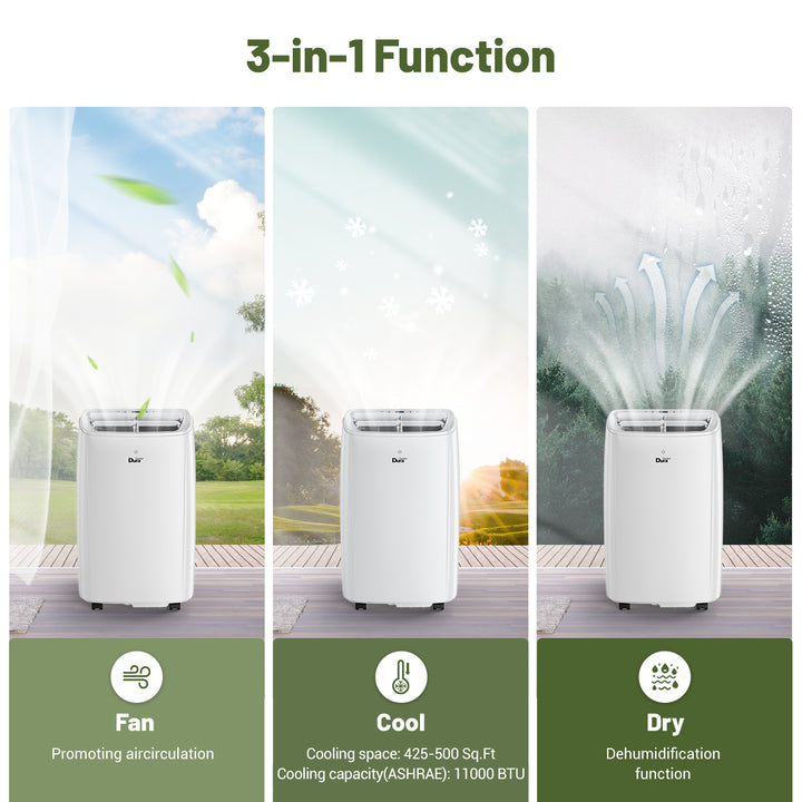 Portable Air Conditioner 11000 BTU (ASHRAE) / 7250 BTU (SACC)  ,Only Cooling