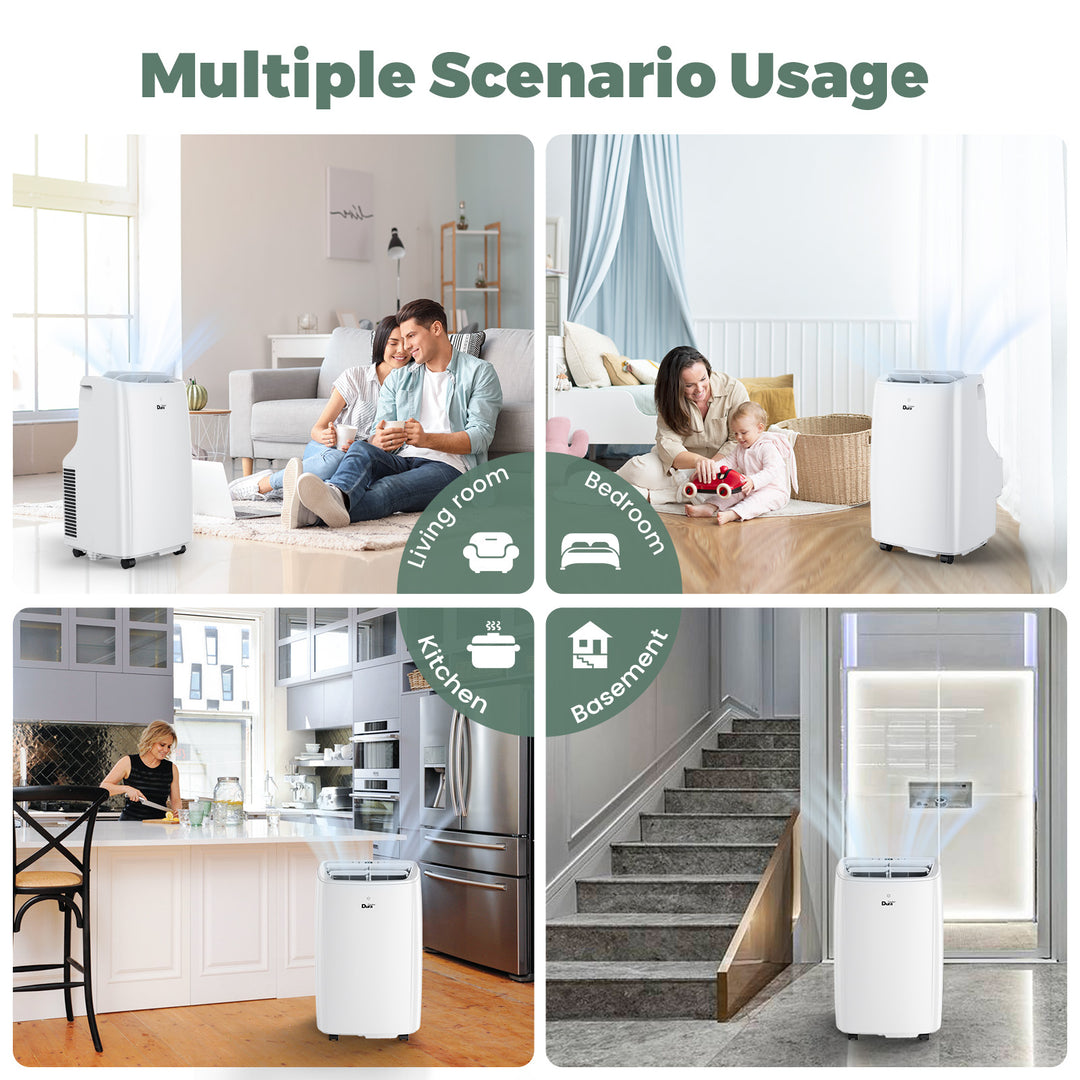 DuraComfort Portable AC Unit 8000 BTU ASHRAE for Room, Cools up to 200 Sq. Ft. with Remote Control