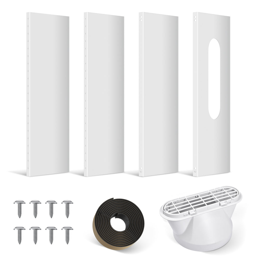 DuraComfort Portable AC Window Kit, Window Seal for AC Unit with 5.9 Inches Diameter Coupler