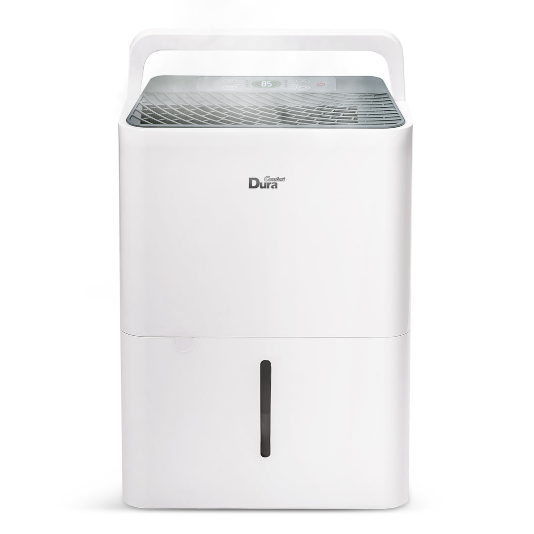 DuraComfort Dehumidifier for Home,1000 Sq. ft 8 Pint with Drain Hose,White