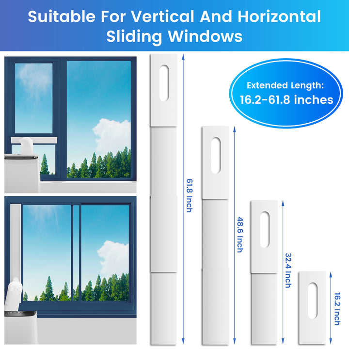 DuraComfort Portable AC Window Kit, Window Seal for AC Unit with 5.9 Inches Diameter Coupler