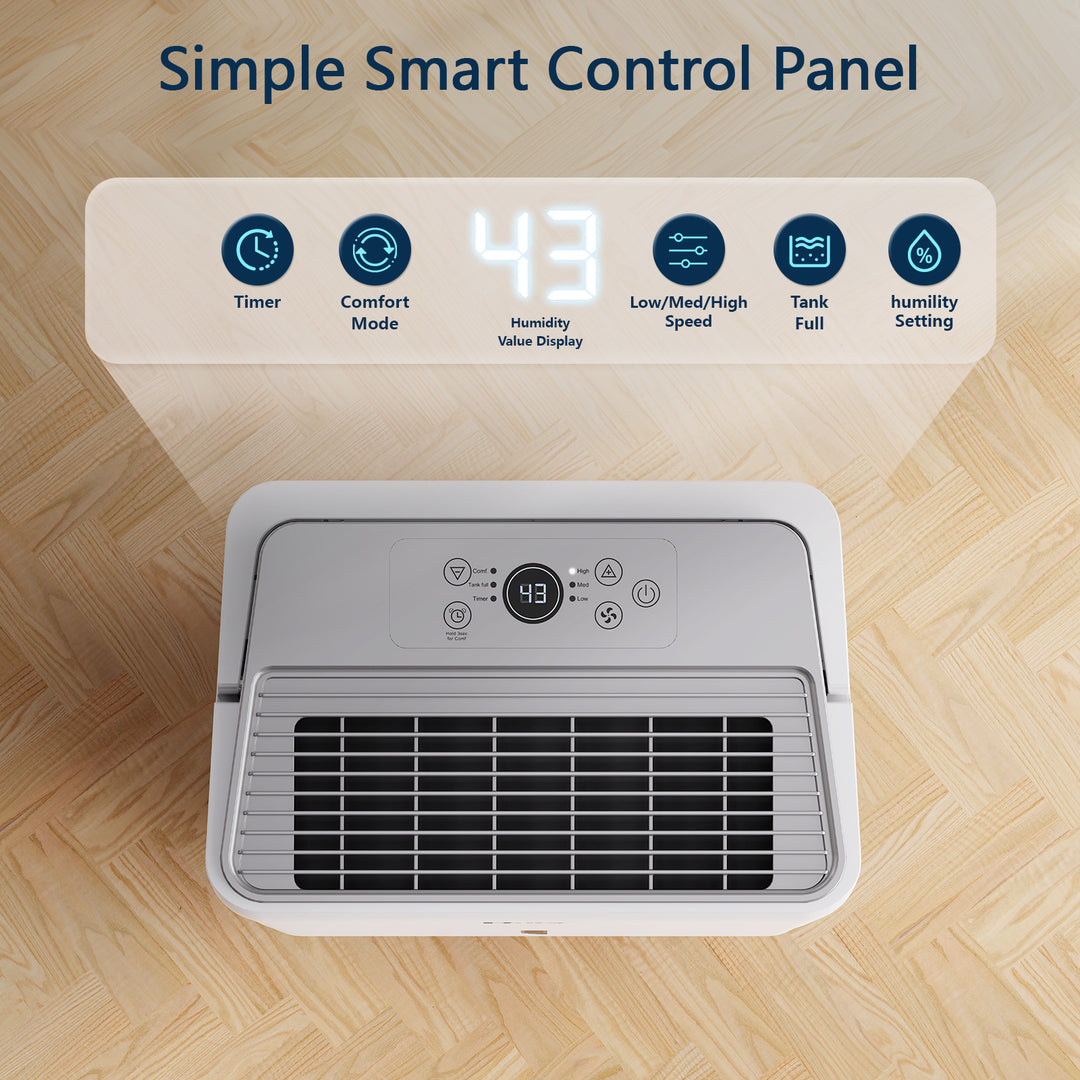 Dehumidifier for Basement,Up to 1500 Sq.Ft ,25 Pints (35 Pints 2012 DOE) Energy Star Certified Dehumidifiers