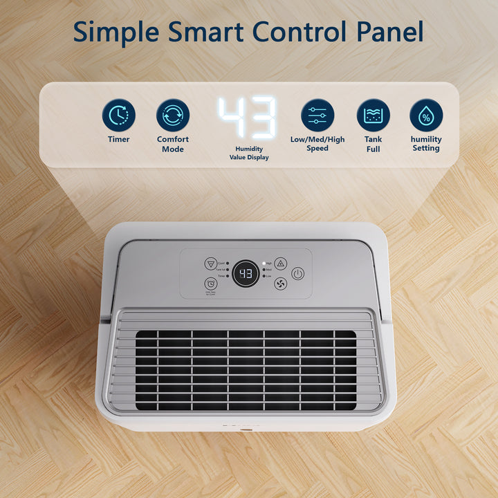 Dehumidifier for Basement,Up to 1500 Sq.Ft ,25 Pints (35 Pints 2012 DOE) Energy Star Certified Dehumidifiers