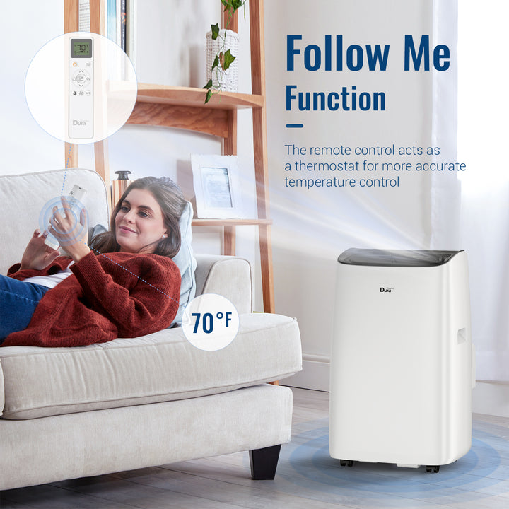 DuraComfort Cooling Portable Air Conditioners, 14000 BTU(Ashrae) / 10200 BTU(SACC) with Remote Control