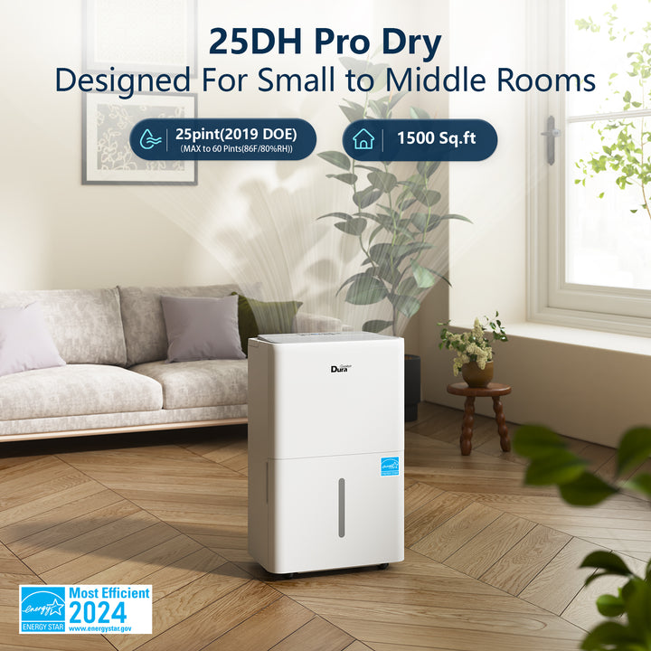 Dehumidifier for Basement,Up to 1500 Sq.Ft ,25 Pints (35 Pints 2012 DOE) Energy Star Certified Dehumidifiers