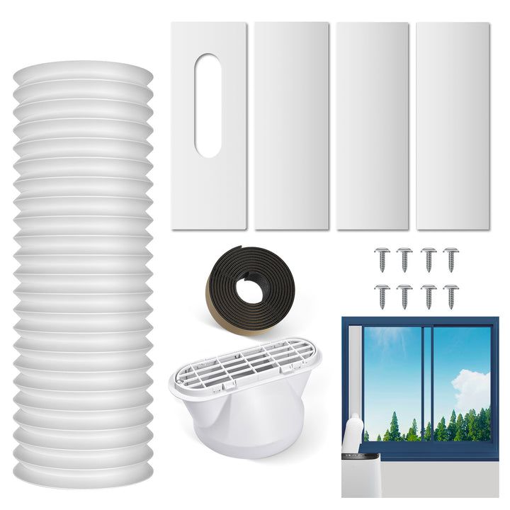 DuraComfort Portable AC Window Kit, Window Seal for AC Unit with 5.9 Inches Diameter Coupler