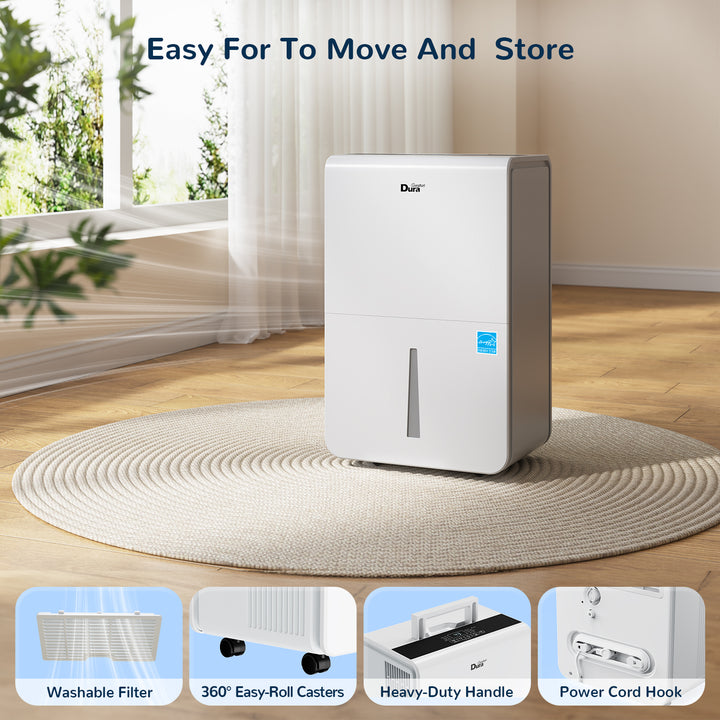 DuraComfort Dehumidifier with Pump/Drain Hose - Up to 4500Sq.Ft Large Rooms 50 Pints