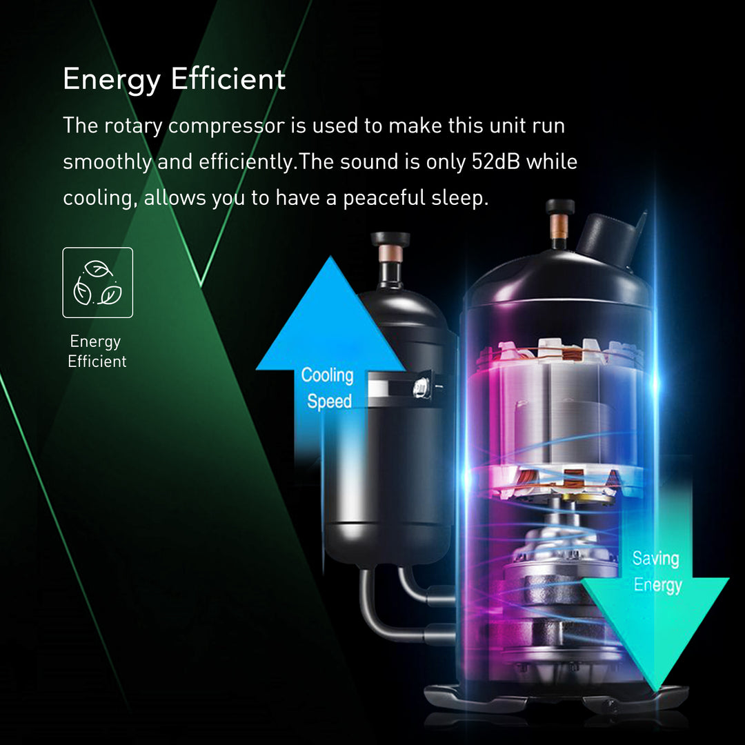 DuraComfort 便携式空调 - 制冷、除湿、风扇、14000 BTU（Ashrae）/10400BTU（SACC）静音空调机组，适用于面积达 450 平方英尺的房间