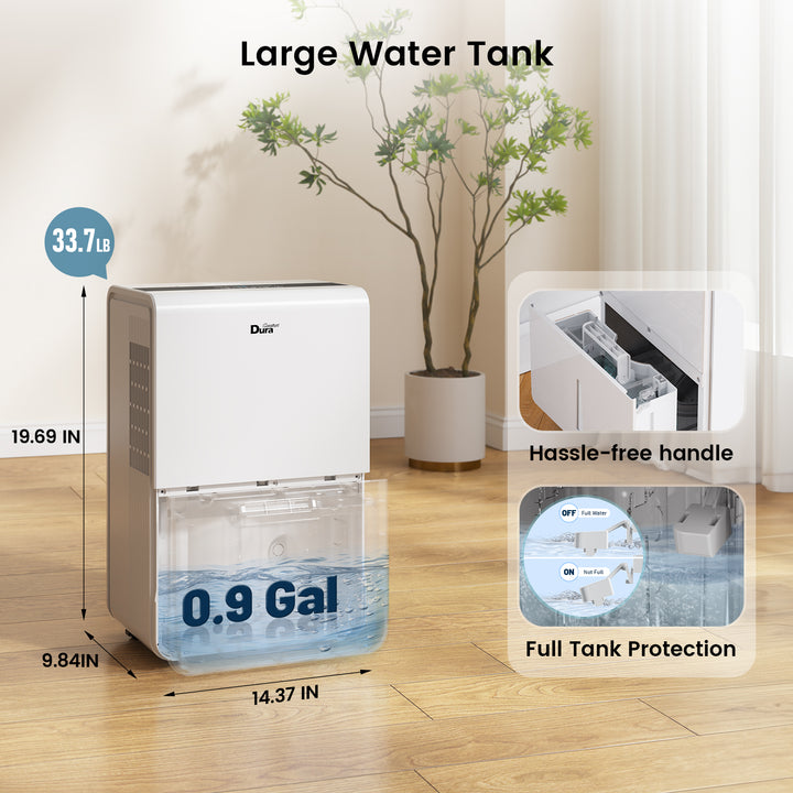 [RENEWED]DuraComfort Dehumidifier for Basement,Up to 3000 Sq.ft 35 Pint (50 Pint 2012 DOE) With WIFI