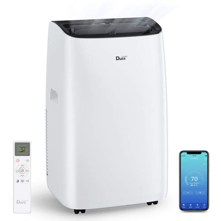 [RENEWED] DuraComfort Portable Air Conditioners, 12000 BTU(Ashrae) Quiet AC Unit, Built-in Dehumidifier and Fan Modes, White