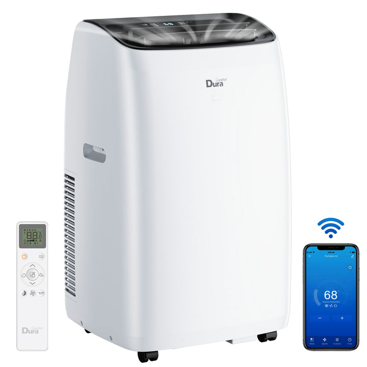 【RENEWED】DuraComfort Portable Air Conditioner, (14,000 BTU ASHRAE) 10000 BTU SACC Cools Up to 450 Sq.Ft, White