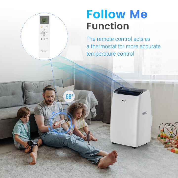 【RENEWED】DuraComfort Portable Air Conditioner, (14,000 BTU ASHRAE) 10000 BTU SACC Cools Up to 450 Sq.Ft, White