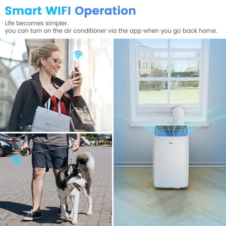 【RENEWED】DuraComfort Portable Air Conditioner, (14,000 BTU ASHRAE) 10000 BTU SACC Cools Up to 450 Sq.Ft, White