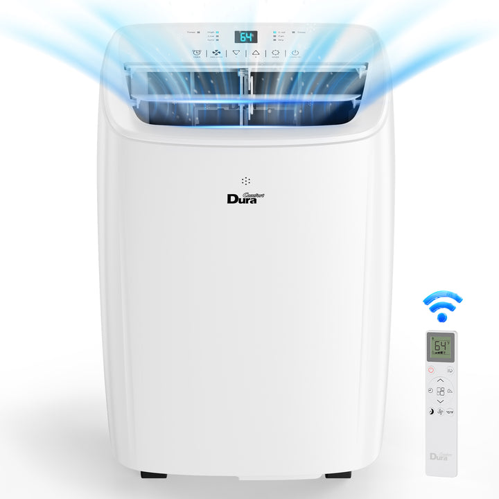 DuraComfort Portable AC Unit 8000 BTU ASHRAE for Room, Cools up to 200 Sq. Ft. with Remote Control