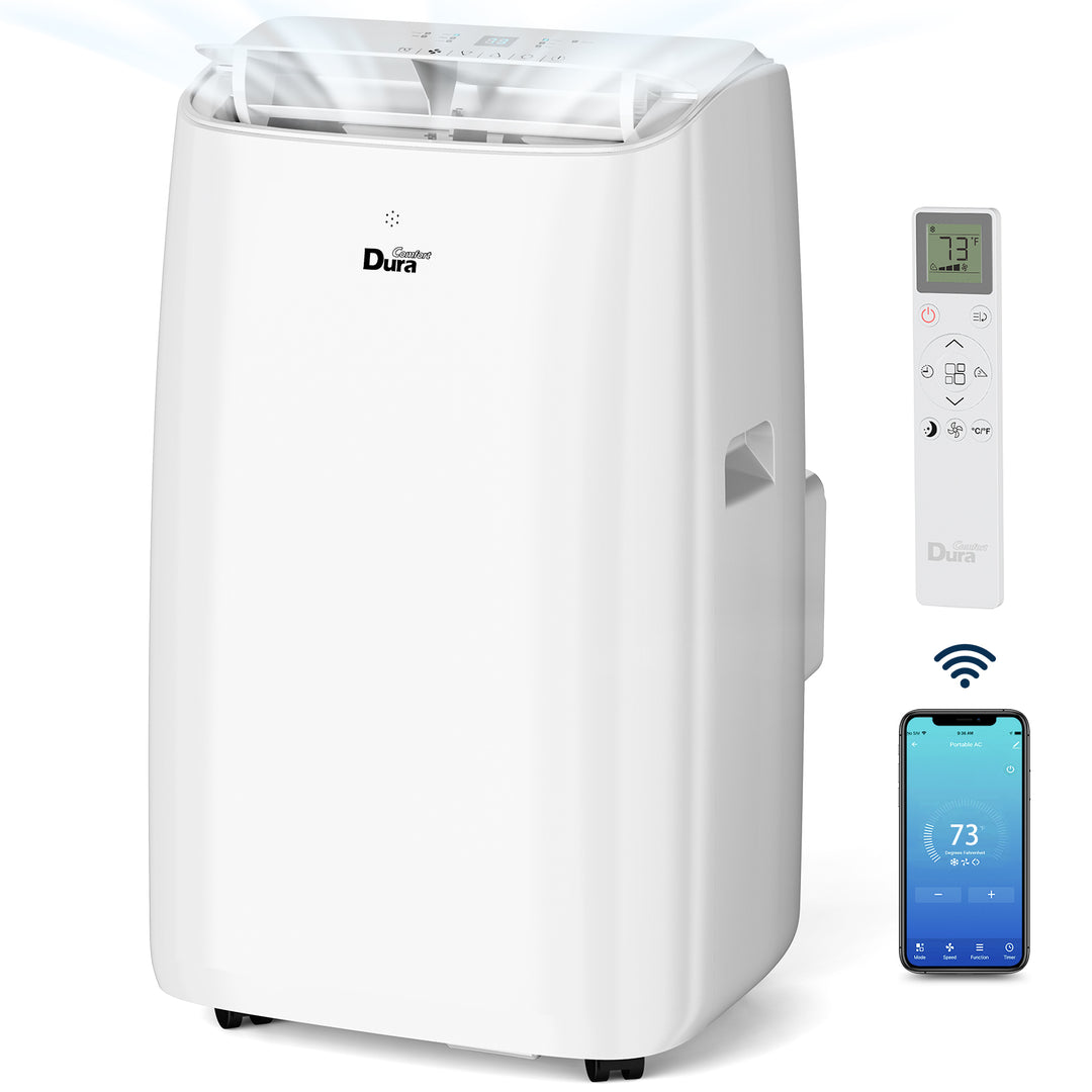 DuraComfort 12000 BTU （ASHRAE)Portable Air Conditioner with Remote Control, White ,8150BTU (SACC)