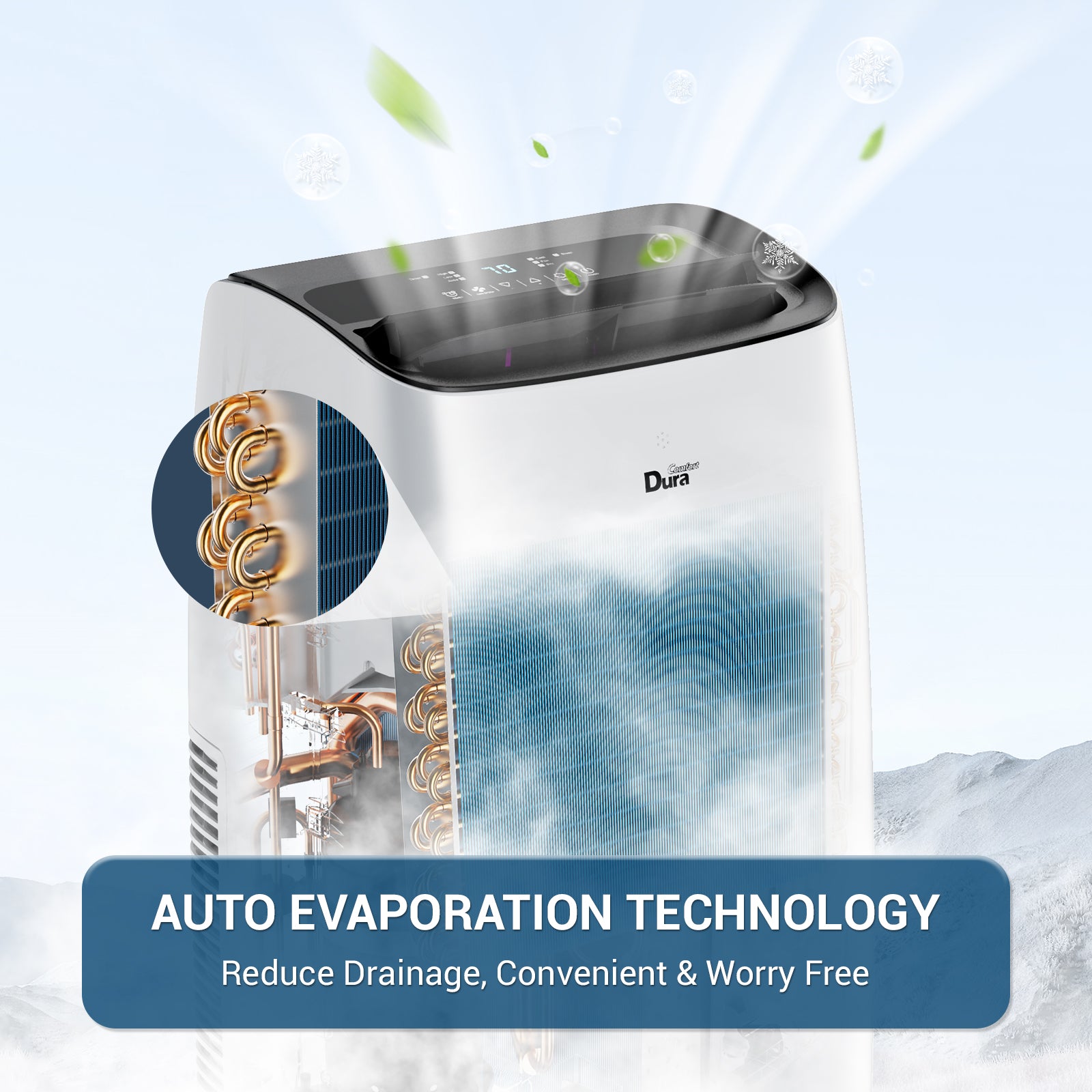 Duracomfort Portable Air Conditioners Unit 10200btu(14000 BTU Ashrae), Dehumidifier, Cooling, Fan, Remote Control, 450 Sq. ft, Size: 14000 BTU(Ashrae)