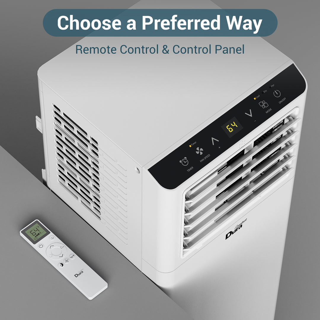 【RENEW】DuraComfort 8000 BTU ASHRAE Portable Air Conditioner for Room, Cools up to 175 Sq. Ft.(5100BTU SACC)