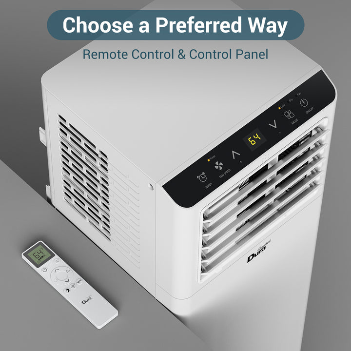 【RENEW】DuraComfort 8000 BTU ASHRAE Portable Air Conditioner for Room, Cools up to 175 Sq. Ft.(5100BTU SACC)