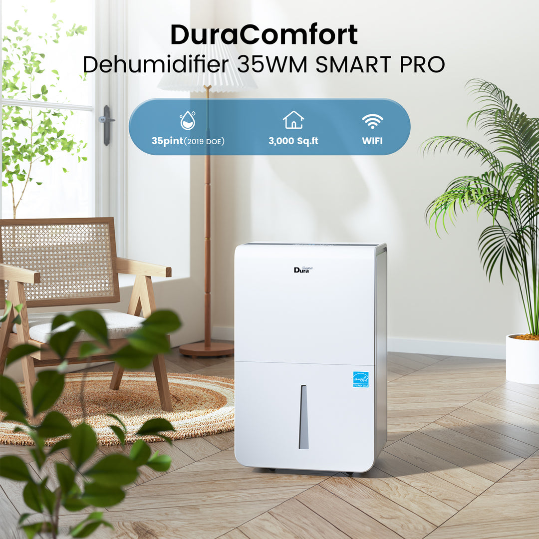 [RENEWED]DuraComfort Dehumidifier for Basement,Up to 3000 Sq.ft 35 Pint (50 Pint 2012 DOE) With WIFI