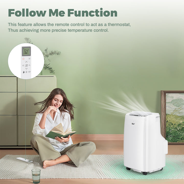 DuraComfort Portable AC Unit 8000 BTU ASHRAE for Room, Cools up to 200 Sq. Ft. with Remote Control