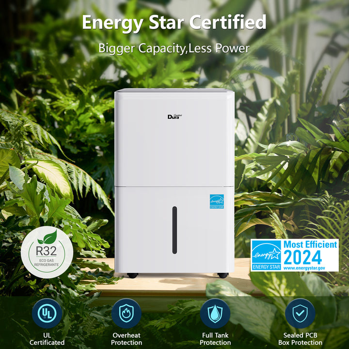 Dehumidifier for Basement,Up to 1500 Sq.Ft ,25 Pints (35 Pints 2012 DOE) Energy Star Certified Dehumidifiers