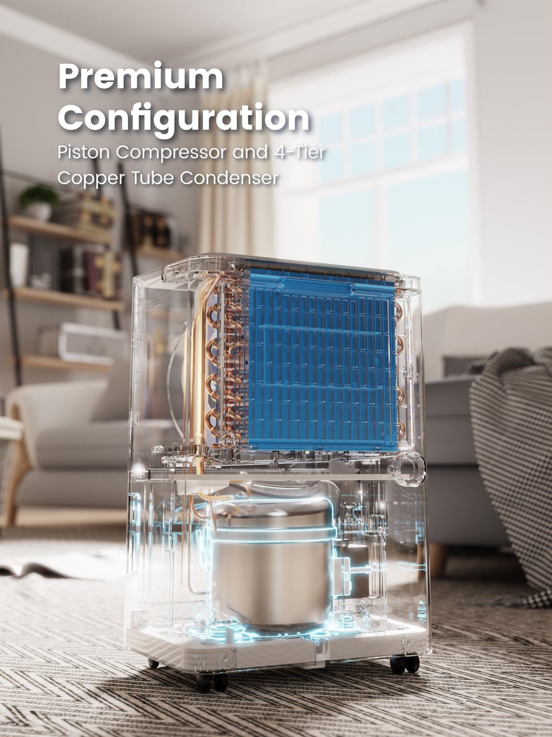 DuraComfort 8 Pint Dehumidifier for Basement and Home up to 1000 sq.ft, 24-Hour Timer (MAX 22 Pint at 95°F, 90% RH) with Drain Hose,White