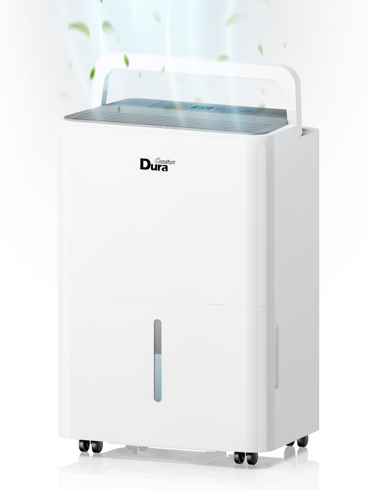 DuraComfort 8 Pint Dehumidifier for Basement and Home up to 1000 sq.ft, 24-Hour Timer (MAX 22 Pint at 95°F, 90% RH) with Drain Hose,White