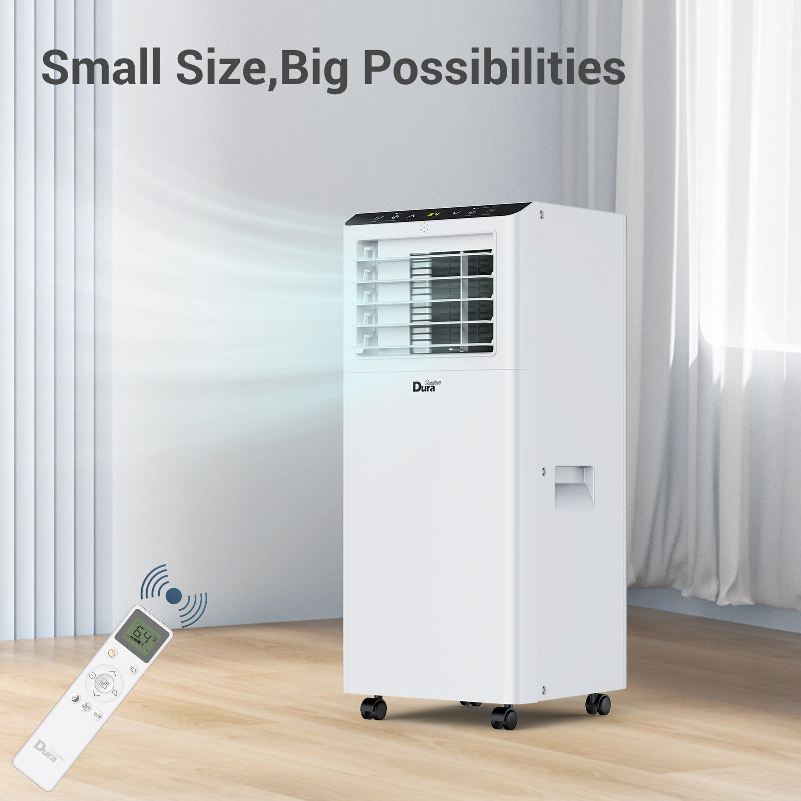 COWSAR 3 in 1 8000 BTU Portable Air Conditioner for 270 Sq. Ft. with Remote  Included for Bedroom, Garage, Office