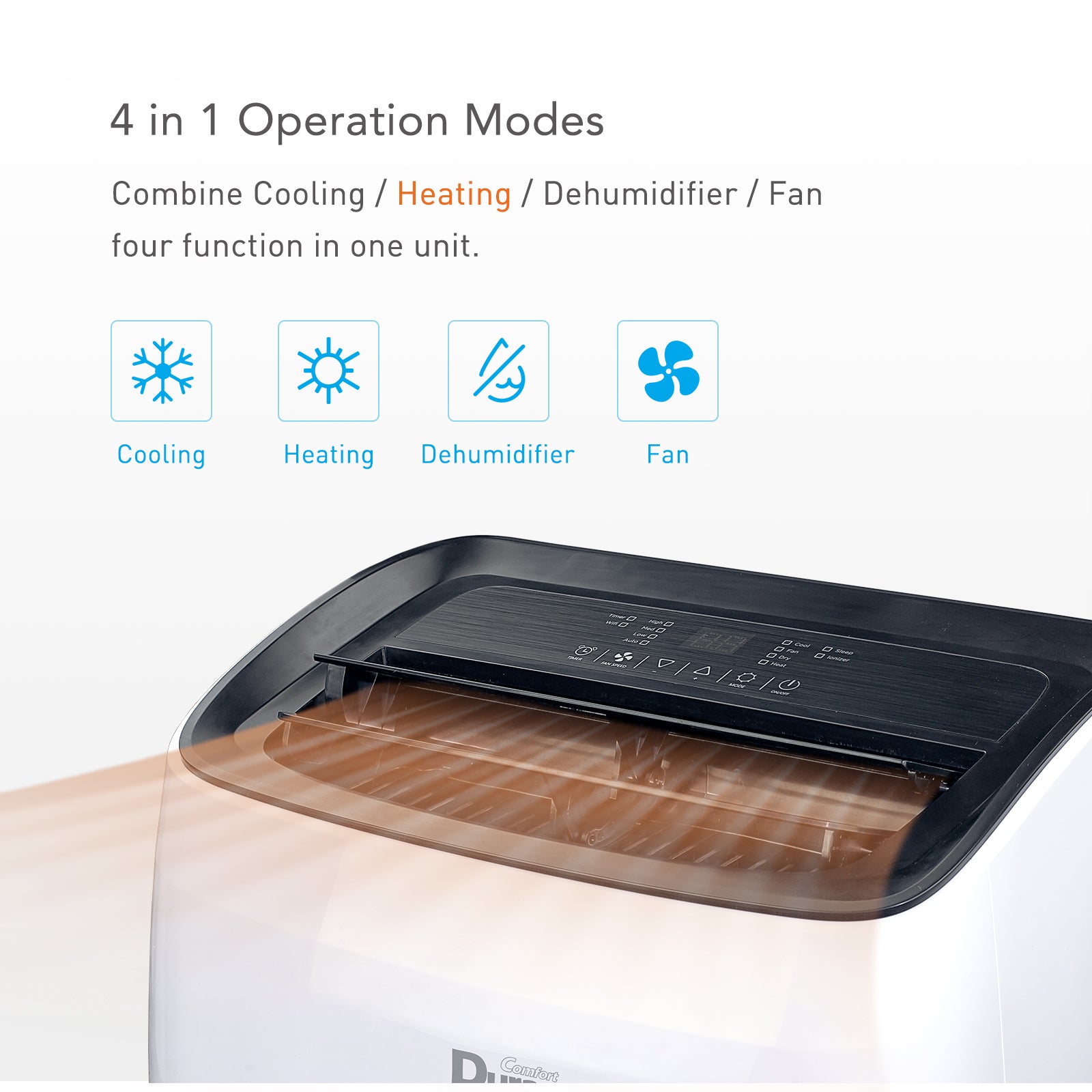 DuraComfort Portable Air Conditioners - Cooling and Heating, Dehumidif