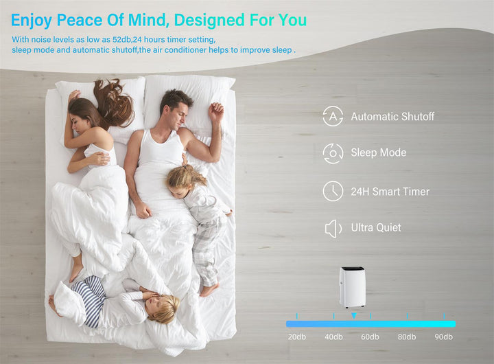 DuraComfort Cooling Portable Air Conditioners, 14000 BTU(Ashrae) / 10000 BTU(SACC) with Remote Control