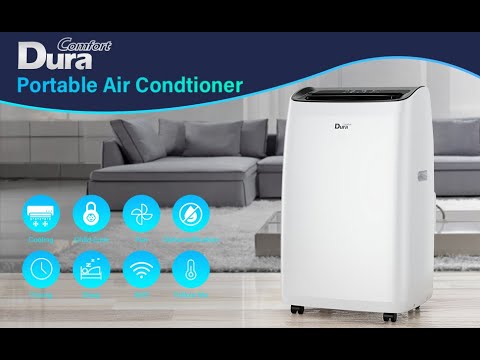 DuraComfort 便携式空调 - 制冷和制热、除湿器、风扇、SACC 10400 BTU、Ashrae 14000 BTU、高达 450 平方英尺、白色